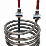 Tubular heating element D6.5 coiled with screw connection