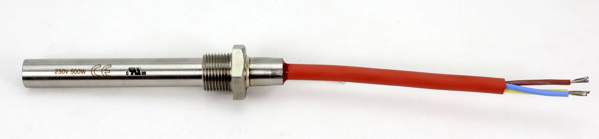 Tauchsieder 220V / 2500W – Edelstahl-Heizpatrone Mit 3/4" Gewinde (DN20), 350 Mm Lang, Für Warmwasserbereitung