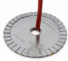 Mikanitheizplatte rund mit Metalleinfassung